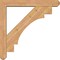 Ekena Millwork Merced Craftsman Smooth Bracket w/ Offset Brace, Western Red Cedar, 5 1/2"W x 34"D x 34"H BKT0604X34X34MRC04SWR - alternate 2